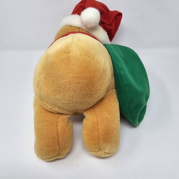 Winnie The Pooh Christmas Plush Red Sweater Santa Hat Gift Bag Stuffed Animal - Picture 5 of 7